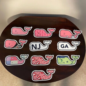 Vineyard Vines whale stickers